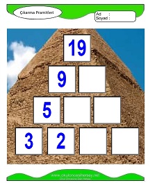 Çıkarma Pramidi Çalışma Sayfaları